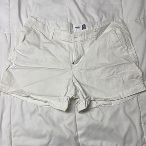 White Cotton Shorts